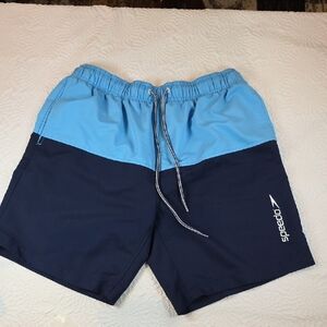 Speedo Light Blue and Navy Swim Trunks